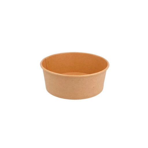 Bol kraft brun 500 ml, recyclable et ingraissable, idéal pour pokés, salades et plats à emporter.