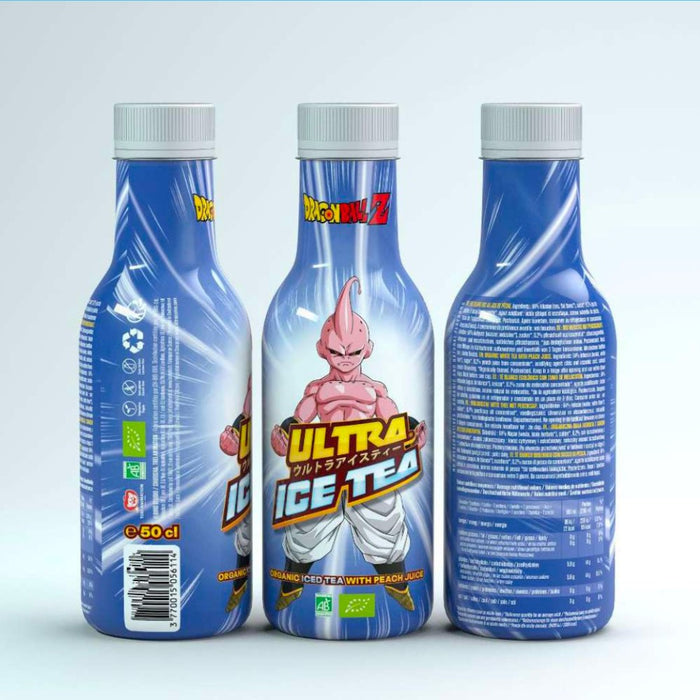 Bouteille de 50 cl d'ultra ice tea modèle buu de la gamme dragon ball z.