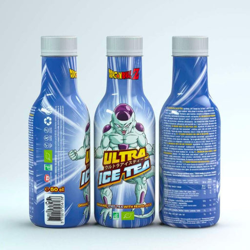 Bouteille de 50 cl d'ultra ice tea modèle freezer de la gamme dragon ball z.