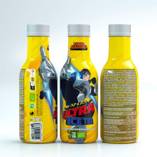 Bouteille de 50 cl d'ultra ice tea modèle Lida de la gamme My Hero Academia.