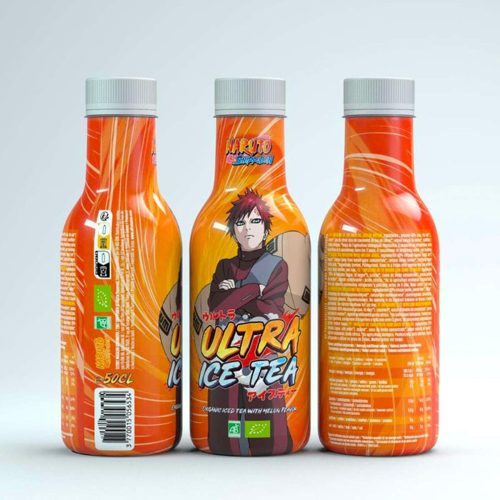 Bouteille de 50 cl d'Ultra Ice Tea modèle Gaara de la gamme Naruto.