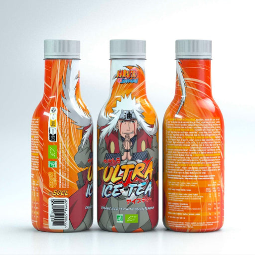 Bouteille de 50 cl d'Ultra Ice Tea modèle Jiraiya de la gamme Naruto.