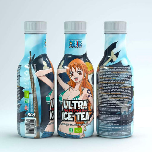 Bouteille de 50 cl d'Ultra ice Tea modèle Nami de la gamme One Piece.