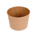 Bucket en kraft brun 2550 ml avec couvercle, parfait pour contenir poulet frit, churros et autres snacks.
