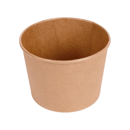 Bucket en kraft brun 4500 ml avec couvercle, idéal pour grandes portions de poulet frit, churros et snacks.