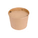 Bucket en carton kraft brun 1900 ml avec couvercle.