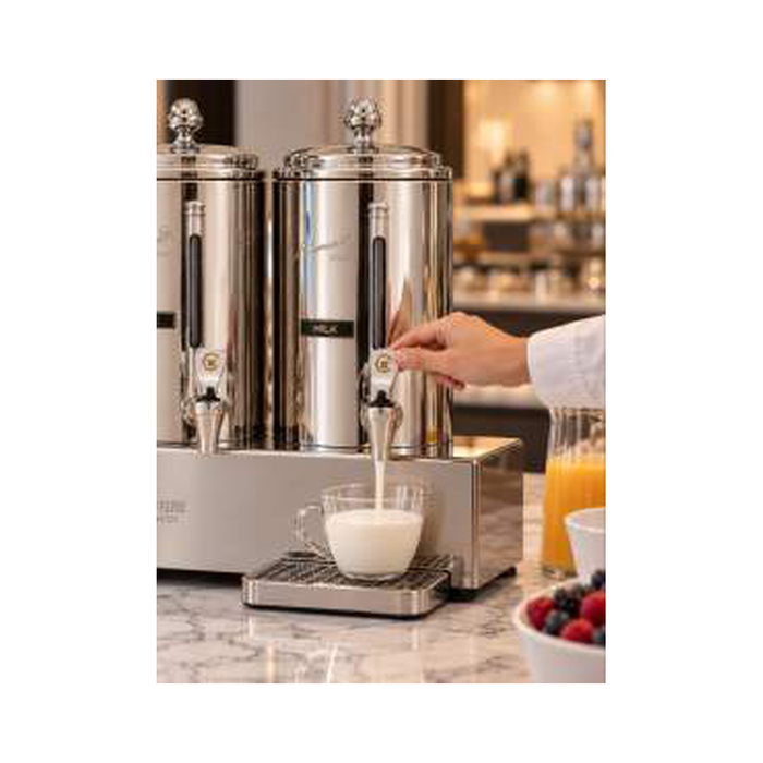 Bain-marie double Camurri BMD, deux cuves inox pour servir des boissons chaudes au buffet