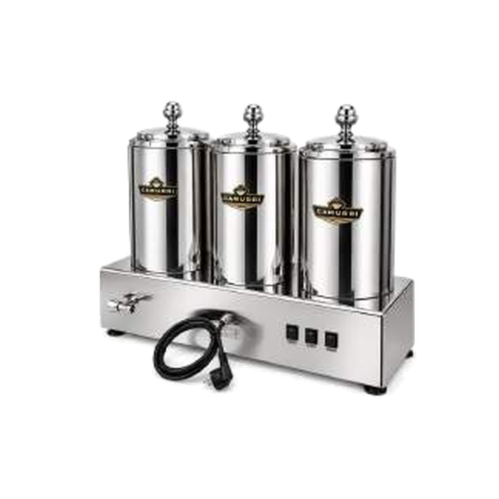 Conteneur Camurri BMT bain-marie triple à trois cuves inox sur socle