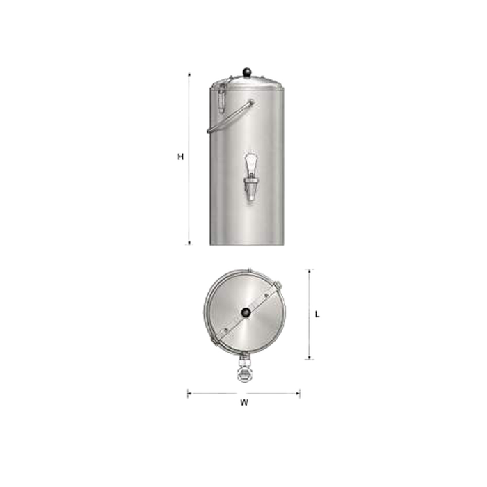 Schéma technique constructeur Camurri CT, conteneur isotherme non chauffant