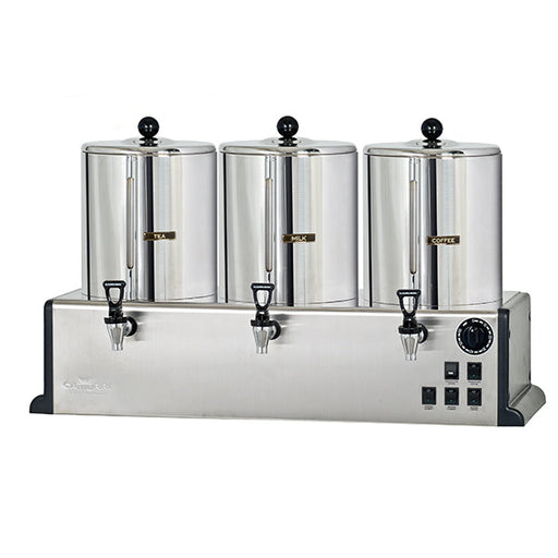 Camurri GC.10, station petit-déjeuner inox à café filtre et deux cuves de lait