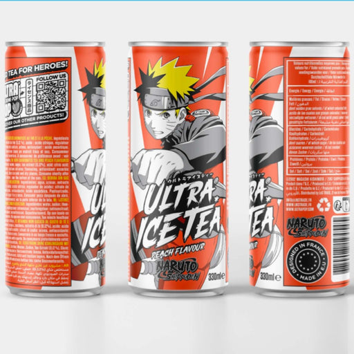 Canette de 33 cl d'ultra ice tea modèle Naruto de la gamme Naruto.