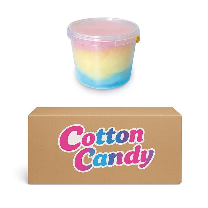 Seau à barbe à papa tricolore 3 L - Carton de 100 pièces