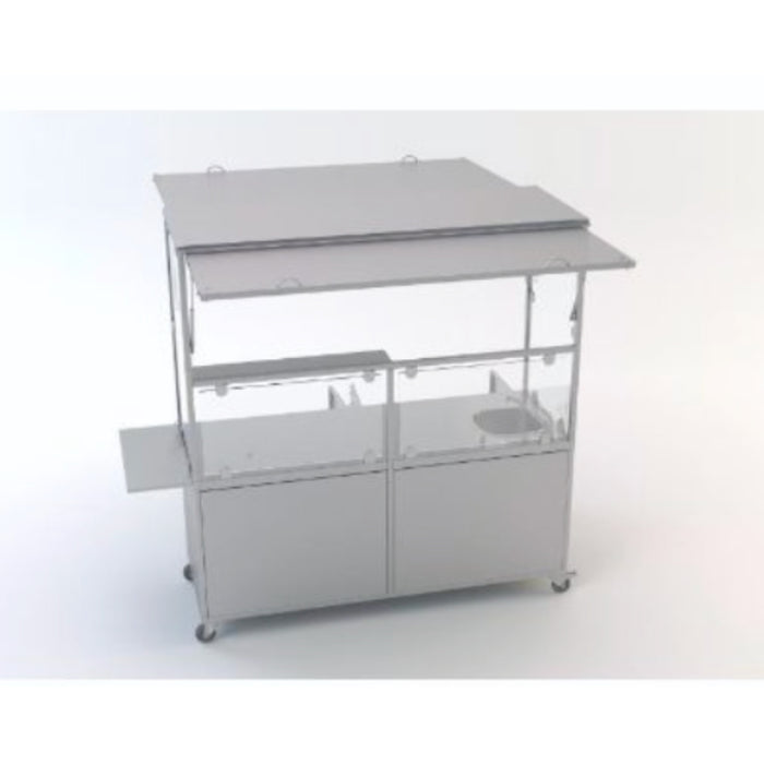 Chariot à Beignets en Acier Inoxydable - 2 réservoirs 35 L