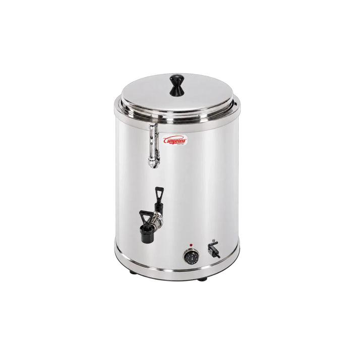Chocolatière professionnelle Campeona TXM/40-LC de 40 litres en acier inoxydable, avec robinet de distribution.