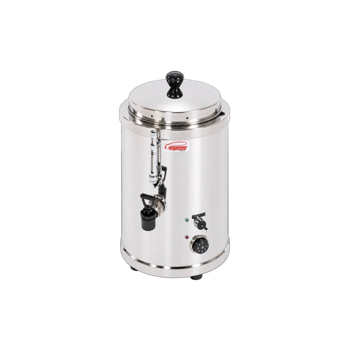 Chocolatière professionnelle Campeona TXM/7-LC de 7 litres en acier inoxydable, avec robinet de distribution.