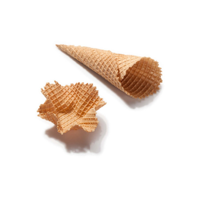 Cône à glace et coupe gaufrette