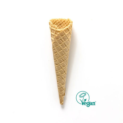 Cornet à glace dentelé vegan D4116 – diamètre 41 mm, hauteur 160 mm.