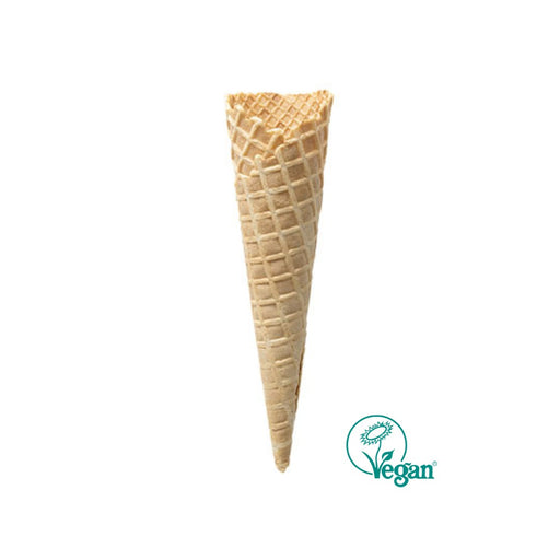 Cornet à glace dentelé vegan D5018 – diamètre 50 mm, hauteur 180 mm.