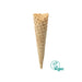 Cornet à glace dentelé vegan D5018 – diamètre 50 mm, hauteur 180 mm.