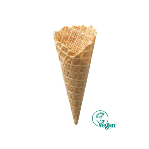 Cornet à glace dentelé vegan D5513 – diamètre 55 mm, hauteur 130 mm.
