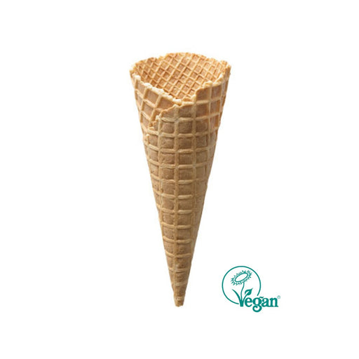 Cornet vide D6015, vegan avec bord dentelé, hauteur 157 mm.
