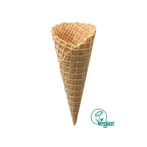 Cornet D7016 vide en gaufrette vegan, hauteur 165 mm.