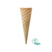 Cornet à glace vegan E5316 – cône gaufrette bord plat 53 mm x 160 mm, idéal pour glace boule, gelato ou italienne.