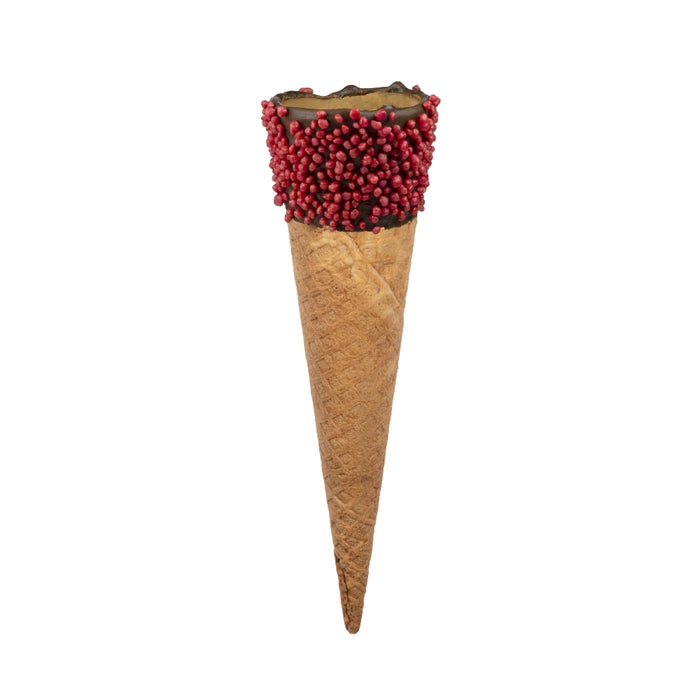Supercone RED VELVET - Cornet à glace gaufrette enrobé de chocolat et perles rouges