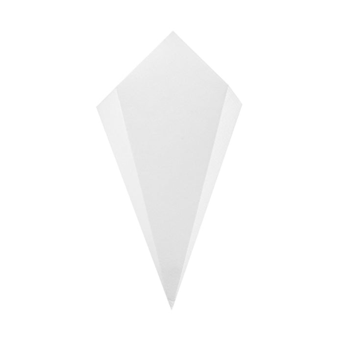 Cornet carton blanc 100 g, vue arrière avec intérieur assorti