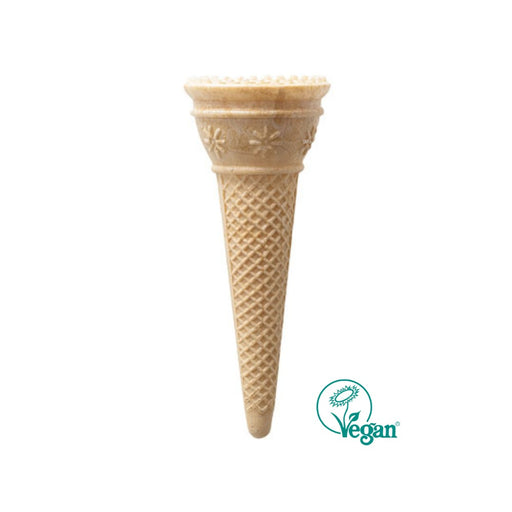 Cornet moulé vegan M5012, 50 mm x 122 mm, pour glace boule, gelato ou glace à l’italienne.