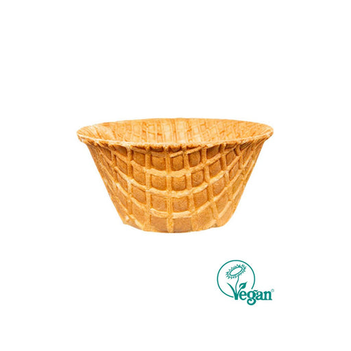 Coupe gaufrette bord droit 93 mm de diamètre et 46 mm de hauteur pour glace boule, gelato ou glace à l’italienne.
