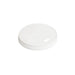 Couvercle carton blanc plat avec fente, compatible gobelet 8 oz, parfait pour café et thé à emporter.