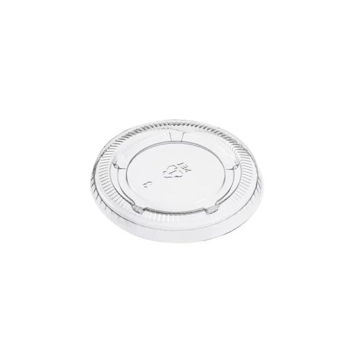 Couvercle en PET transparent de 6,2 cm pour pot à sauce en carton de 60 ml, garantissant une fermeture hermétique.