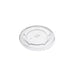 Couvercle en PET transparent de 6,2 cm pour pot à sauce en carton de 60 ml, garantissant une fermeture hermétique.