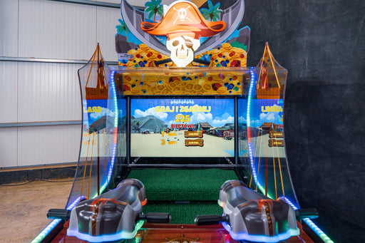 Écran de jeu du jeu d'arcade pour enfants The Pirate Island Water Gun de la marque Wik.