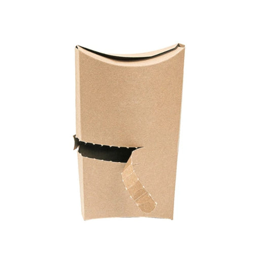 Étui wrap en carton kraft brun, format 19.5 x 12.5 x 3 cm, avec languette déchirable.