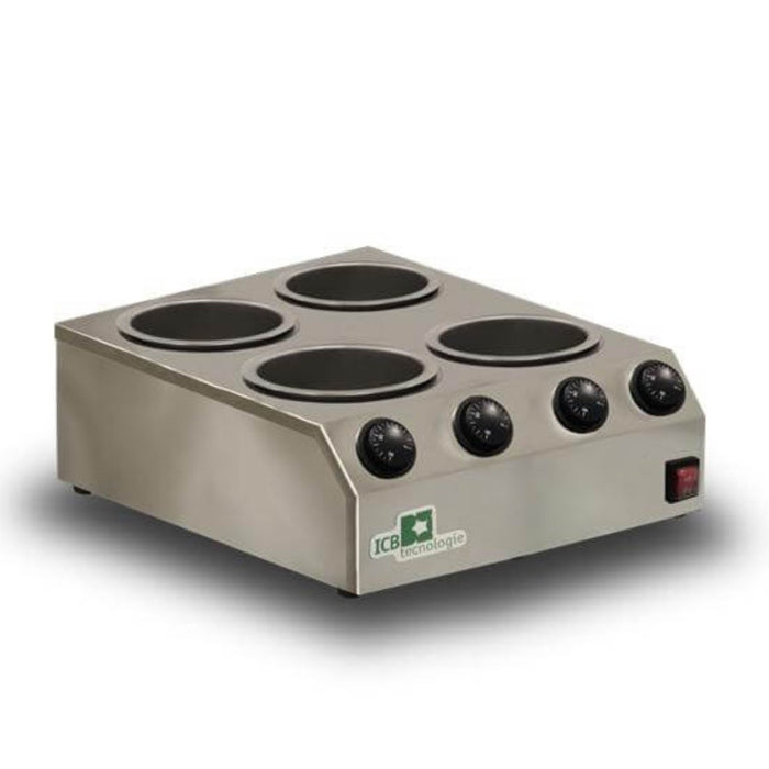 CarapHot Mini 4 - Cuves de Fonte de Chocolat Professionnelle ICB Tecnologie - 4x 2 L
