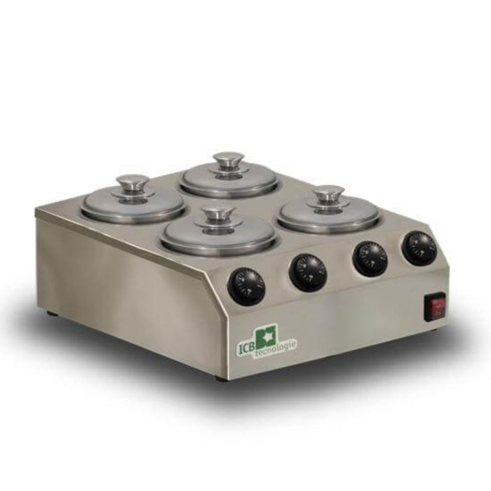 CarapHot Mini 4 - Cuves de Fonte de Chocolat Professionnelle ICB Tecnologie - 4x 2 L