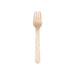 Fourchette en bois de bouleau de 16 cm, robuste et écologique, idéale pour tous types de plats.