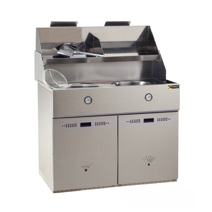 Friteuse SOFINOR Défi 2 cuves – gaz naturel – sans aspiration