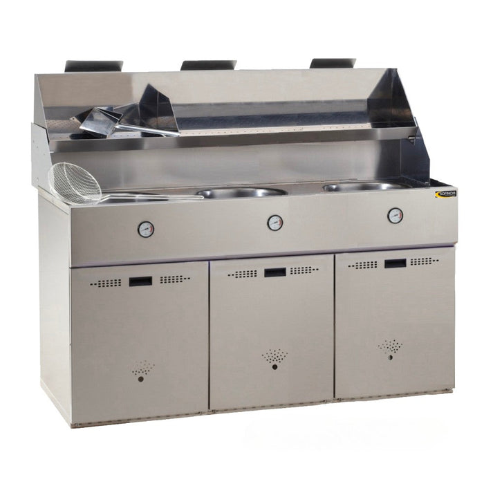 Friteuse SOFINOR Défi 3 cuves – propane – avec aspiration