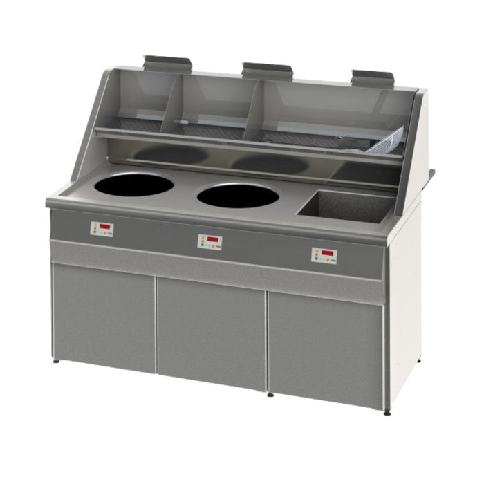 Friteuse SOFINOR Santana 2 cuves rondes + 1 cuve carrée – gaz propane