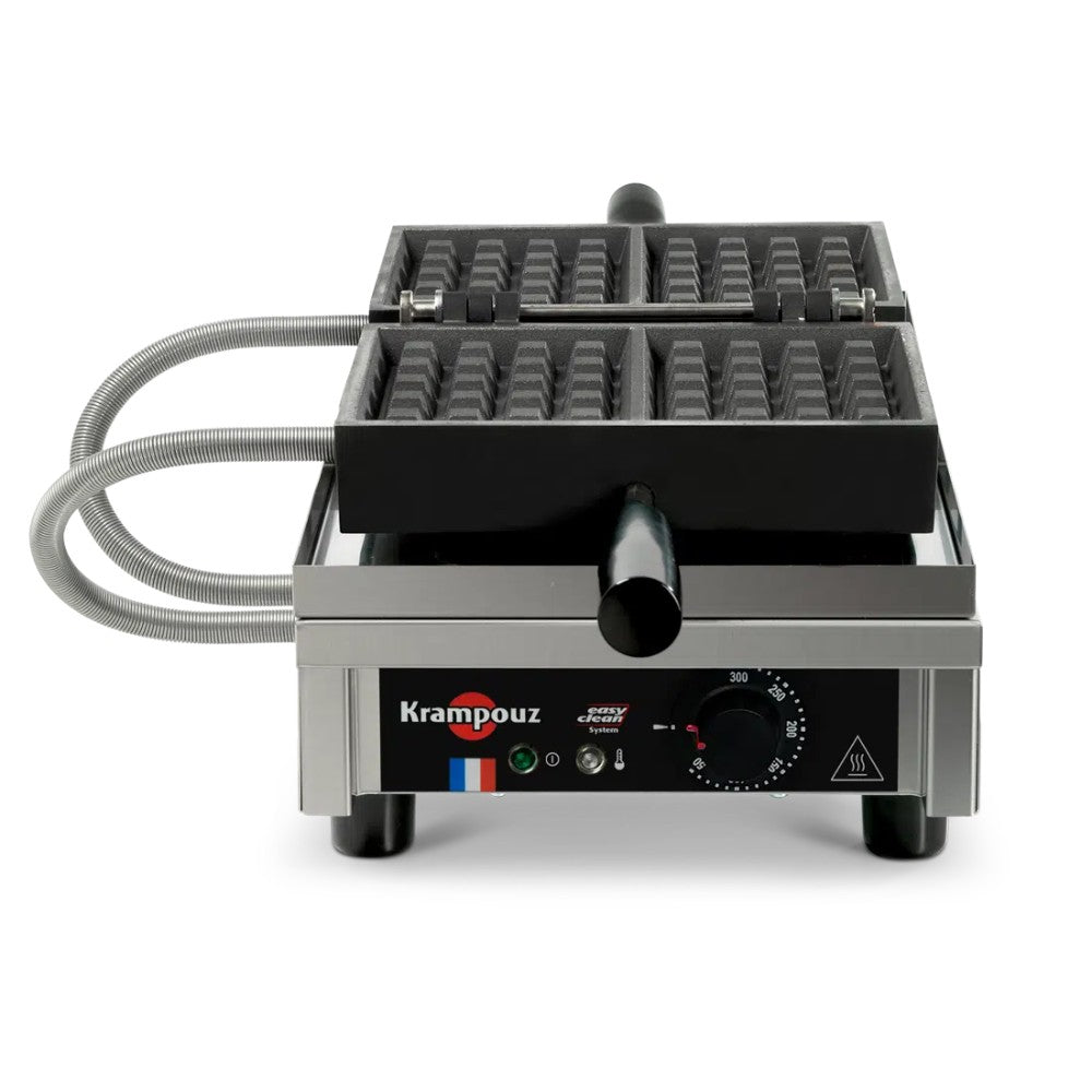 Gaufrier Professionnel Pour Gaufres Sur Bâtonnet - 4 Moules Profonds 30mm - Puissance 1,75 KW - Pour Street Food, Cafés