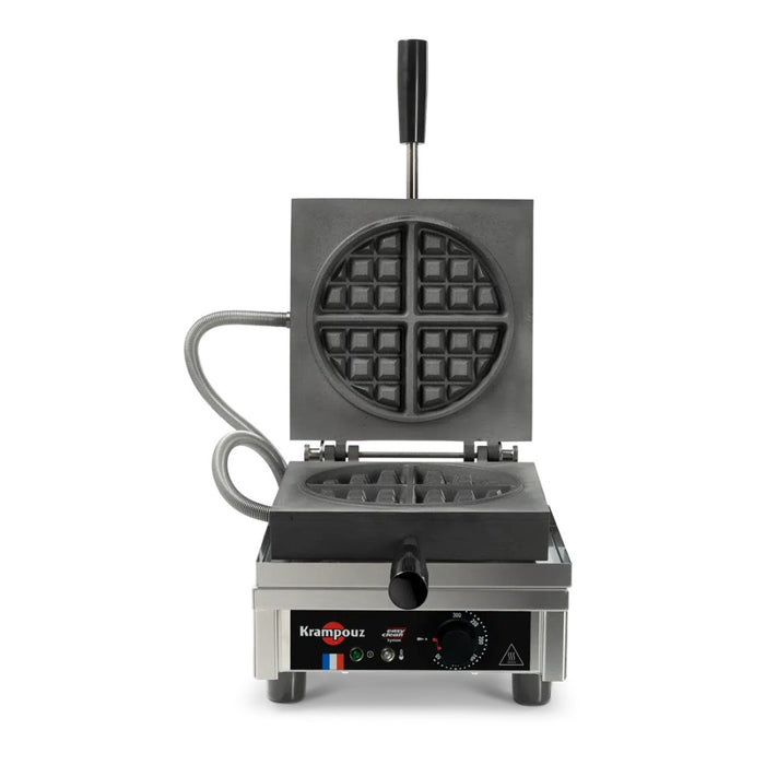 Gaufrier professionnel Krampouz ouverture 90° avec plaques rondes pour gaufres classiques