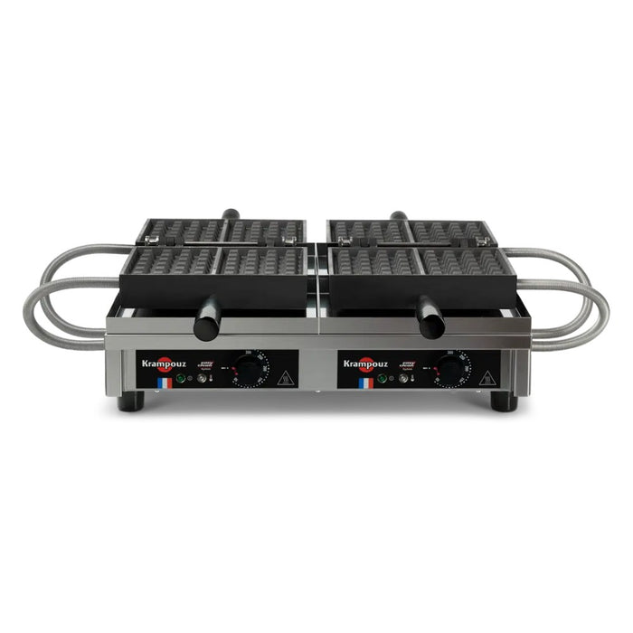 Gaufrier Krampouz double 180° avec plaques 4x6 pour gaufres Liège Paty