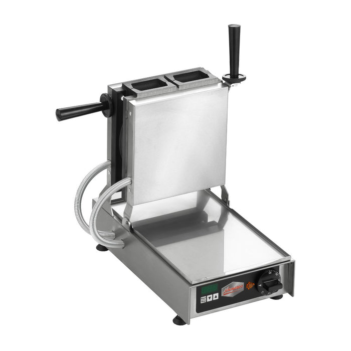 Gaufrier vertical Helios fermé, fabriqué par la marque Neumärker