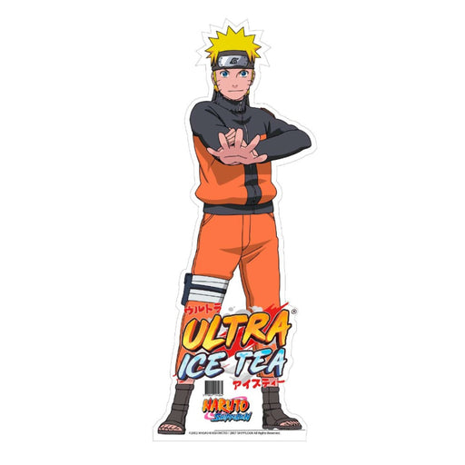 Grand présentoir en carton représentant Naruto.