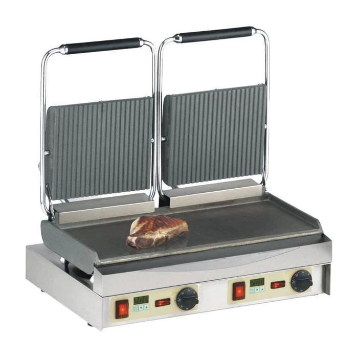 Contact grill panini professionnel Kamtschatka Neumarker - Double minuteur - Surface cuisson 550 x 230 mm