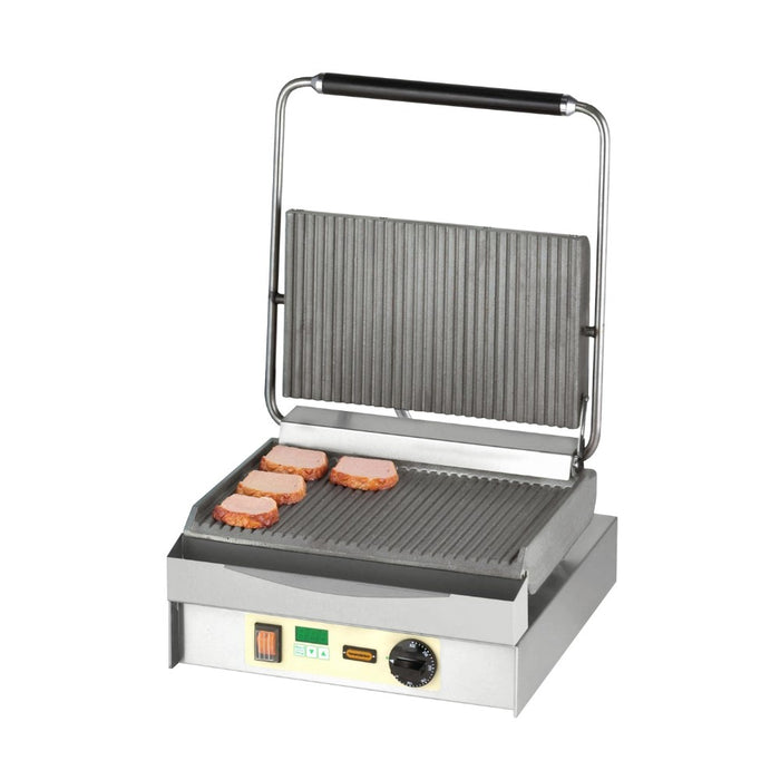 Grill de Contact Professionnel Neumärker Chopper - Plaques Fonte Rainurées et Minuteur Digital