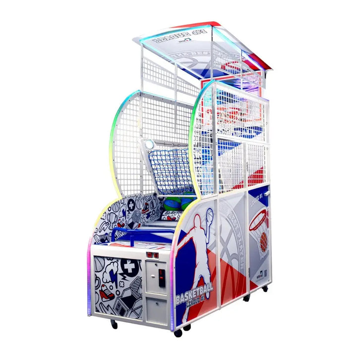 Basketball Compact – Machine d’arcade de basket compacte avec affichage LED et effets lumineux RGB